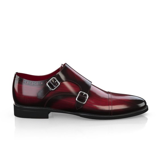 Bashwood Handmade Burgundy Leather Monkstraps main image 7